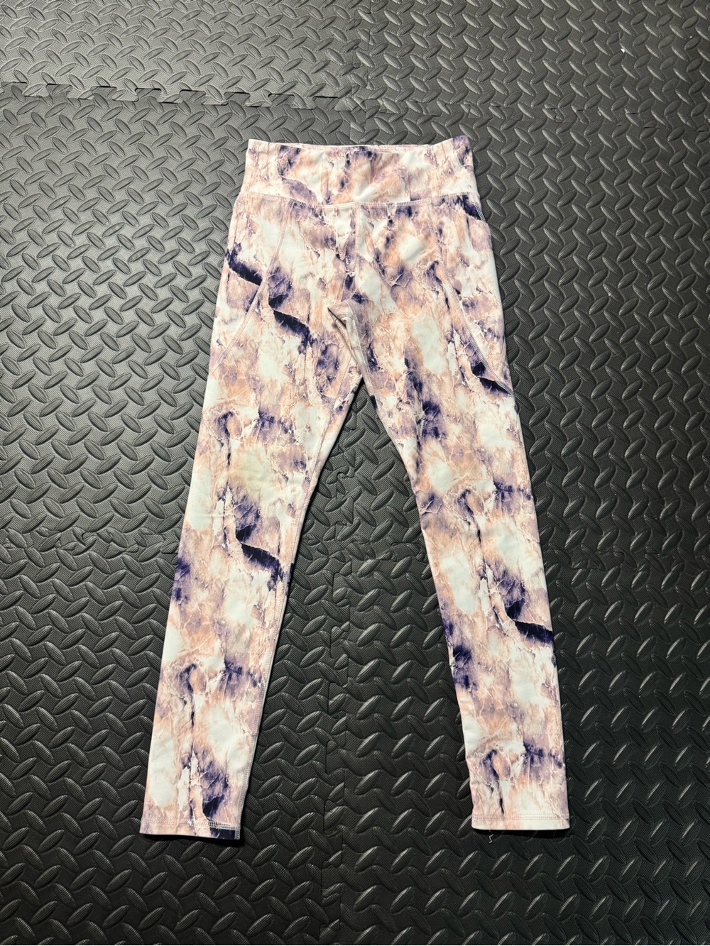 Old Navy Active PowerSoft High Rise Marble Print Leggings Girls L - Picture 2 of 8